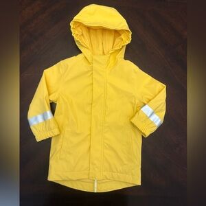 Cat & Jack Bright Yellow Raincoat with Silver Accents